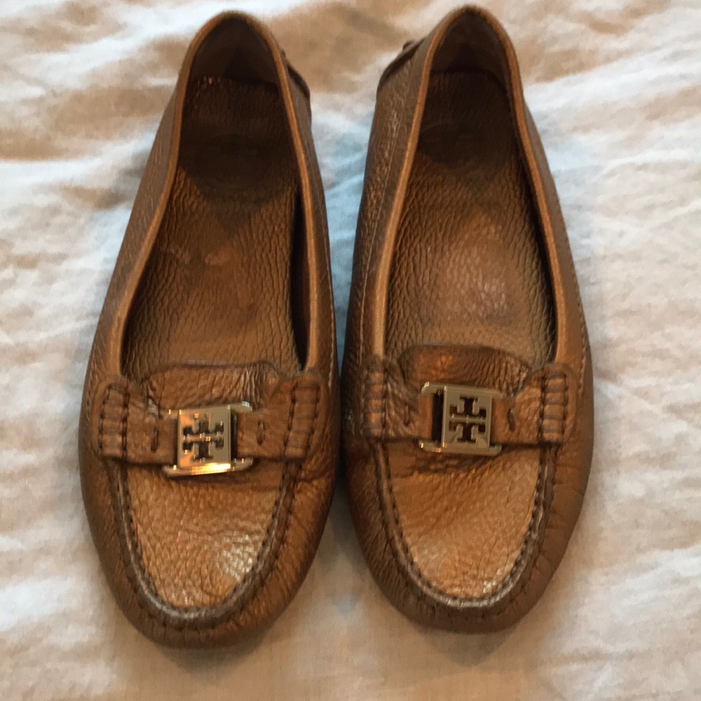 Tory Burch bronze Kendrick driving shoe